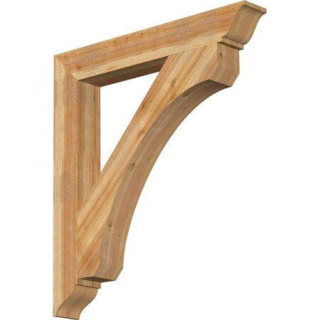 Ekena Millwork Legacy Traditional Rough Sawn Bracket, Western Red Cedar, 6"W x 44"D x 48"H BKT06X44X48LEC01RWR